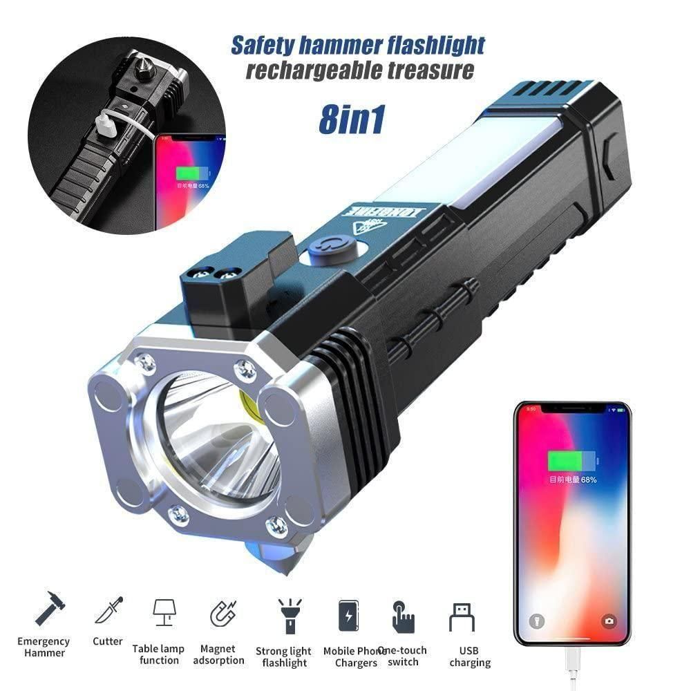 Portable Rechargeable Torch LED Flashlight - KronicKart