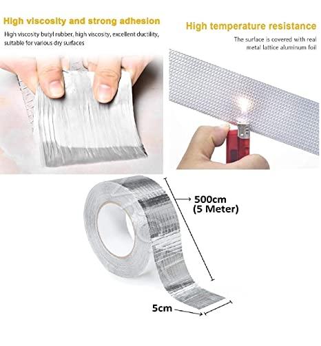 Waterproof Repair Tape: Ultimate Solution for Pipe and Roof Leakages (5cmx5m, Silver) - KronicKart